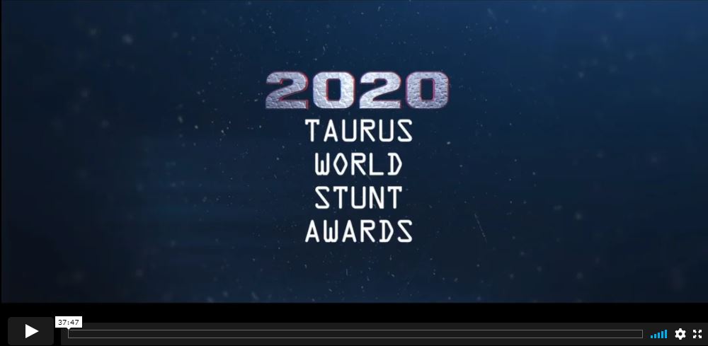 screencap of 2020 Taurus World Stunt Awards video on vimeo