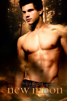 Taylor Lautner on New Moon poster