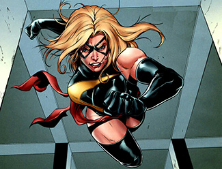 Ms Marvel from Age of Ultron with ridiculously large breasts