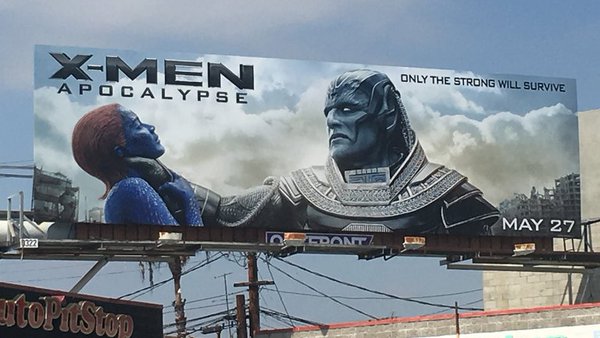 Mystique being choked billboard