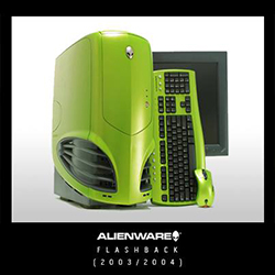 green alienware computer