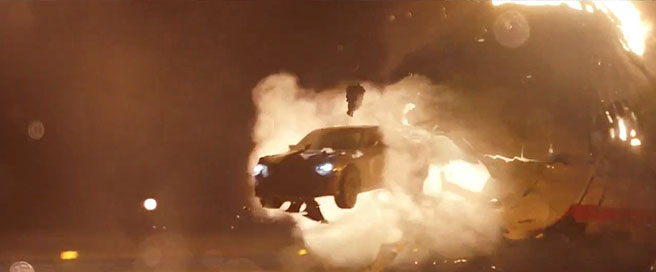 the climactic moment in Fast 6