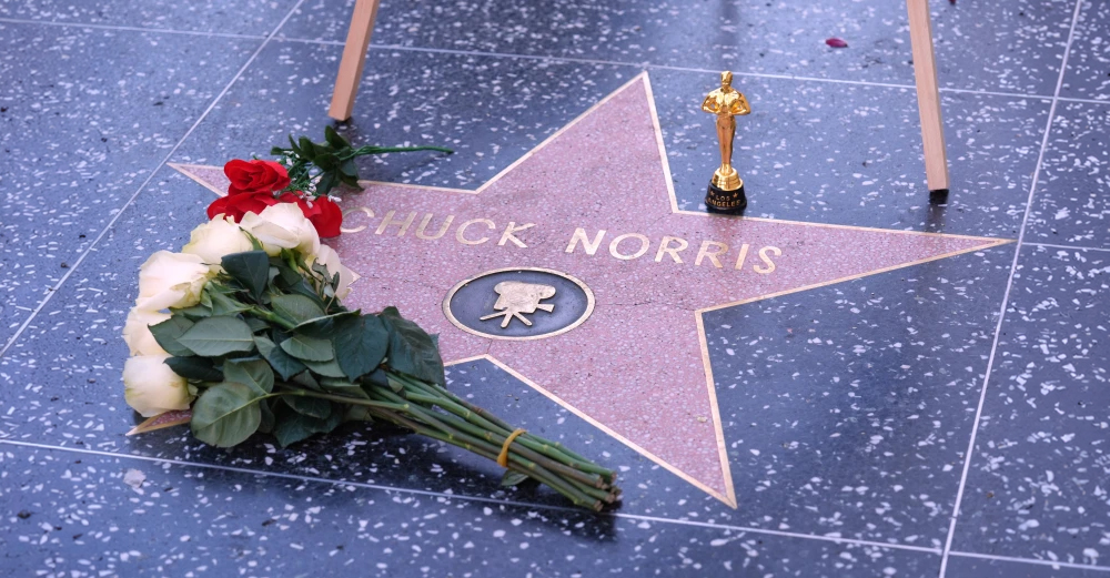 Chuck Norris star on Hollywood Walk of Fame