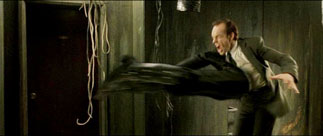 The Matrix movie Neo flexes The Matrix
