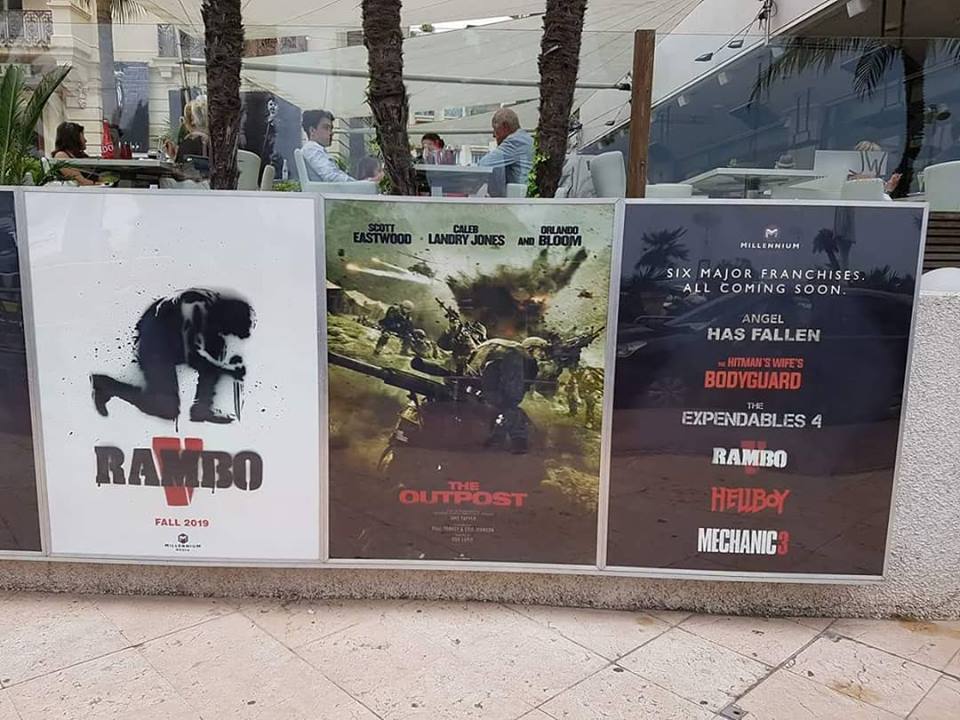 Rambo V movie poster from Cannes photo by Chad Law via Eoin Friel of The Action Elite