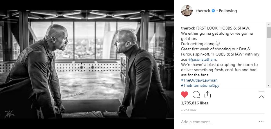 The Rock and Jason Statham team up in Hobbes and Shaw